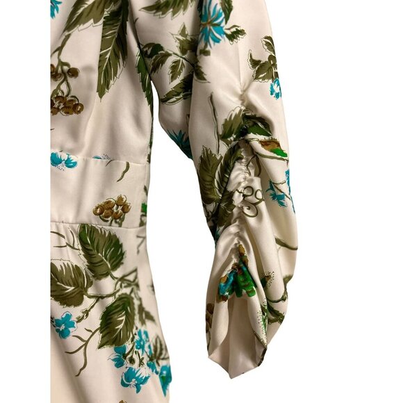 Vtg Shannon Mclean Silk dresses butterflies 3/4 sleeves pulled v-neck lined Size - Picture 8 of 14